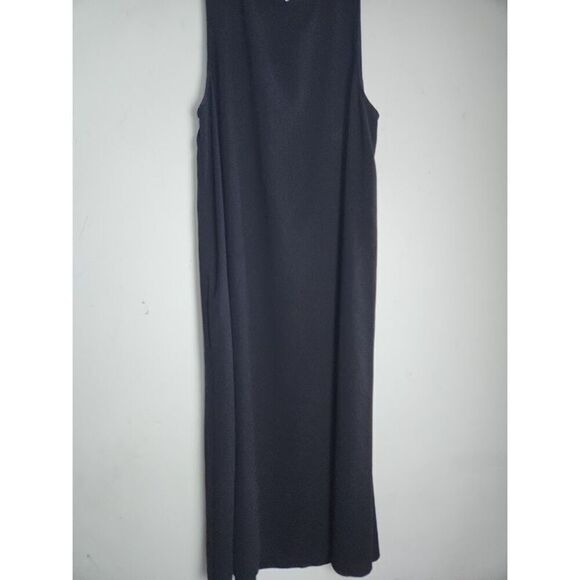 Wilfred by Aritzia "Japanese Fabric" Black Sleeveless A-Line Midi Dress Small - Picture 2 of 11